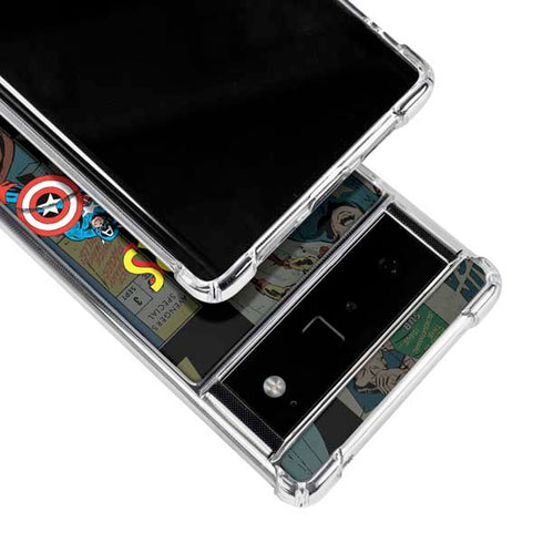 Marvel Classic Comics Avengers Assemble Google Pixel 6 Clear Case